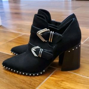 Gianni Bini Black Suede Booties